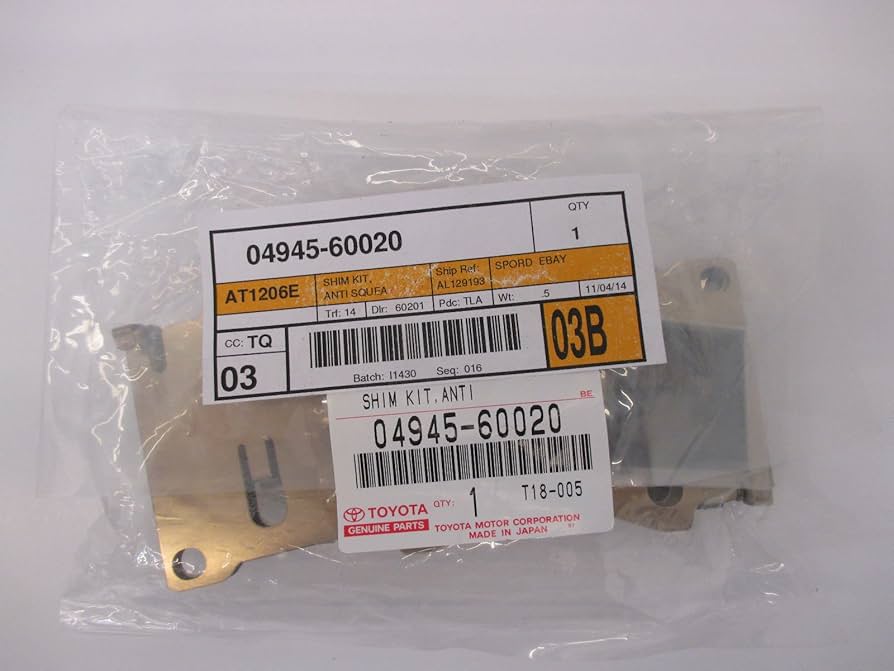 Genuine Toyota Parts Anti-Squill Shim Kit FR Land Cruiser Part